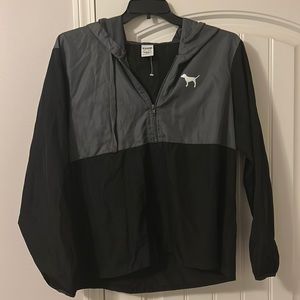 Pink by VS windbreaker quarter-zip pullover